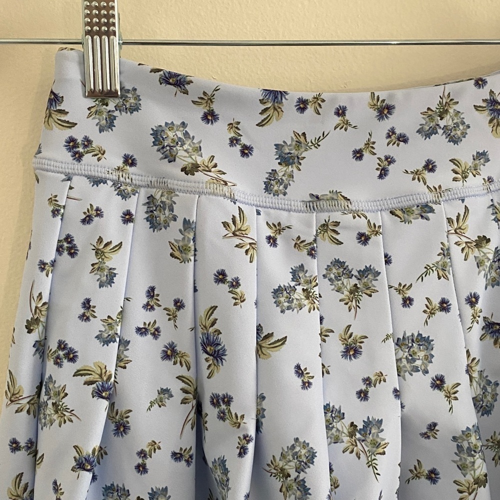 Light Blue Floral Skort - Women's Active Skort - Picture 2 of 8